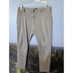 RVCA Week End Fit‎ Pants Men's 34 Grey Chino Flat Front Straight Casual